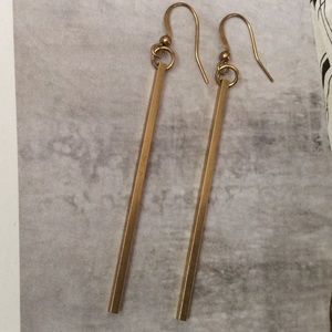 NEW Brass Bar Earrings